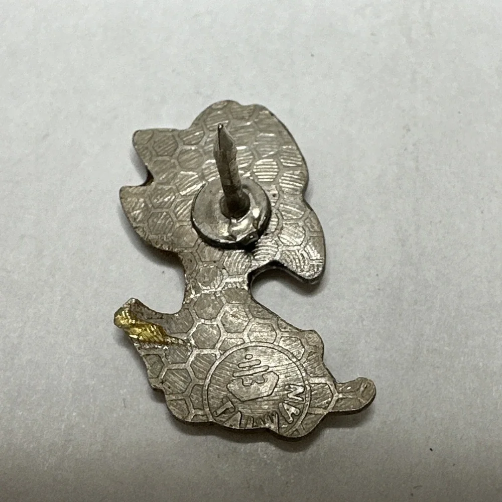 Dalmation Fire Dog Pin Vintage Enamel Inlay Hat Pin Tie Tack Spotted Firehouse
